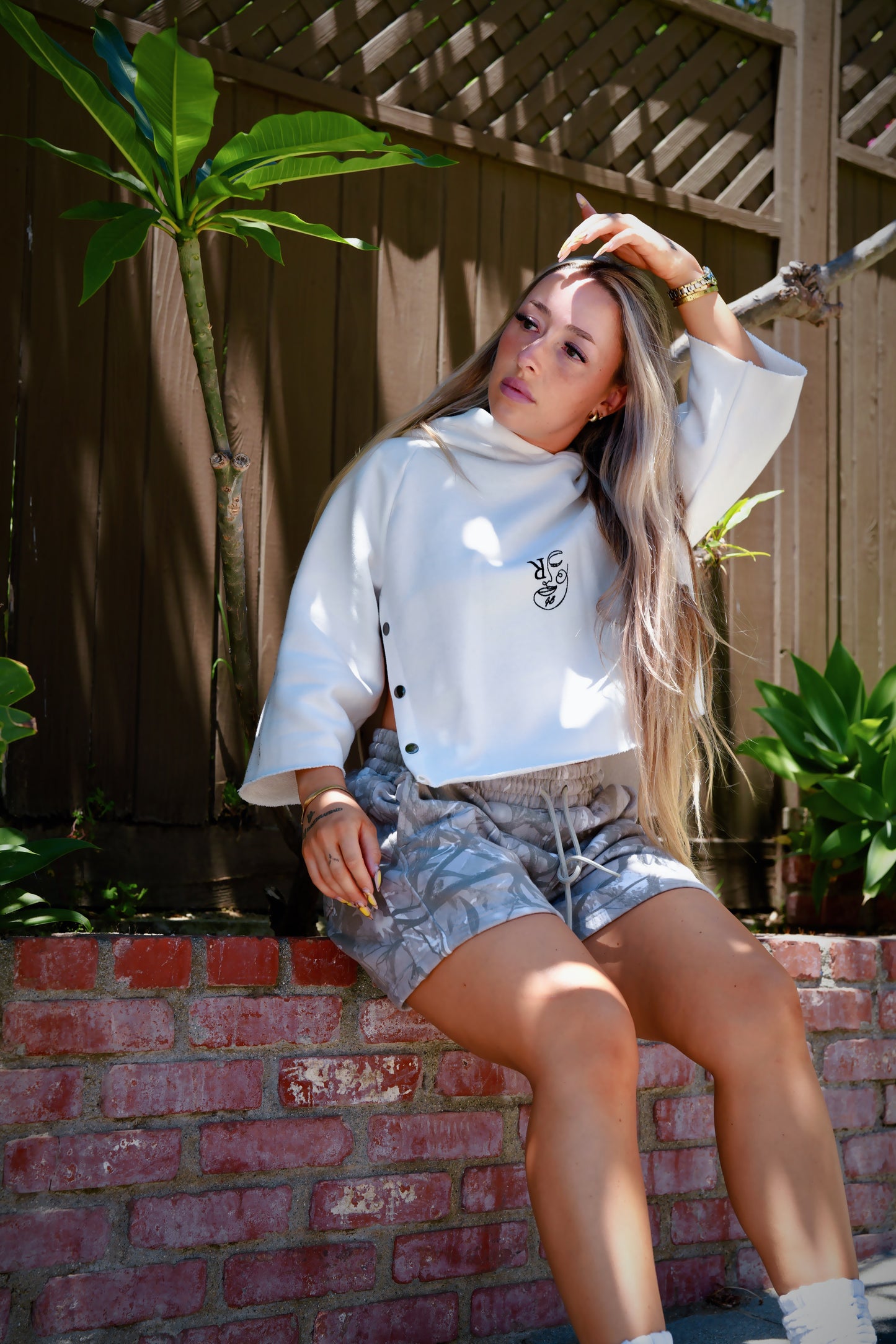 Lowlight Crop Hoodie (French Terry Edition) White