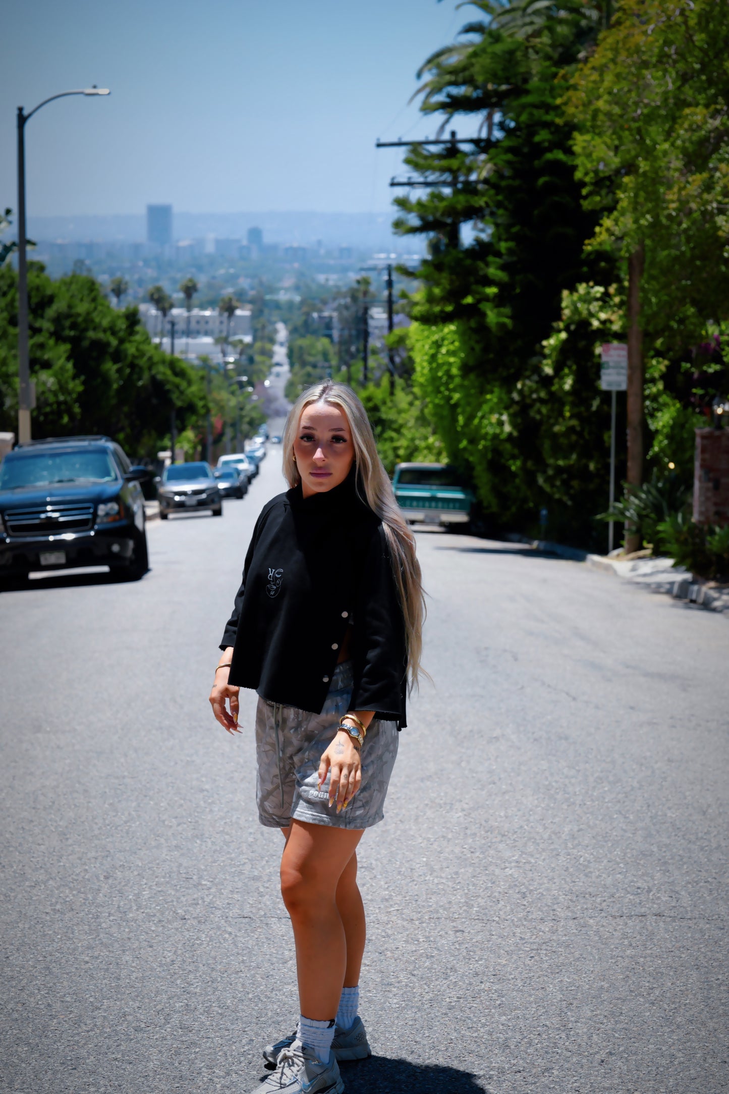 Lowlight Crop Hoodie (French Terry Edition) Black