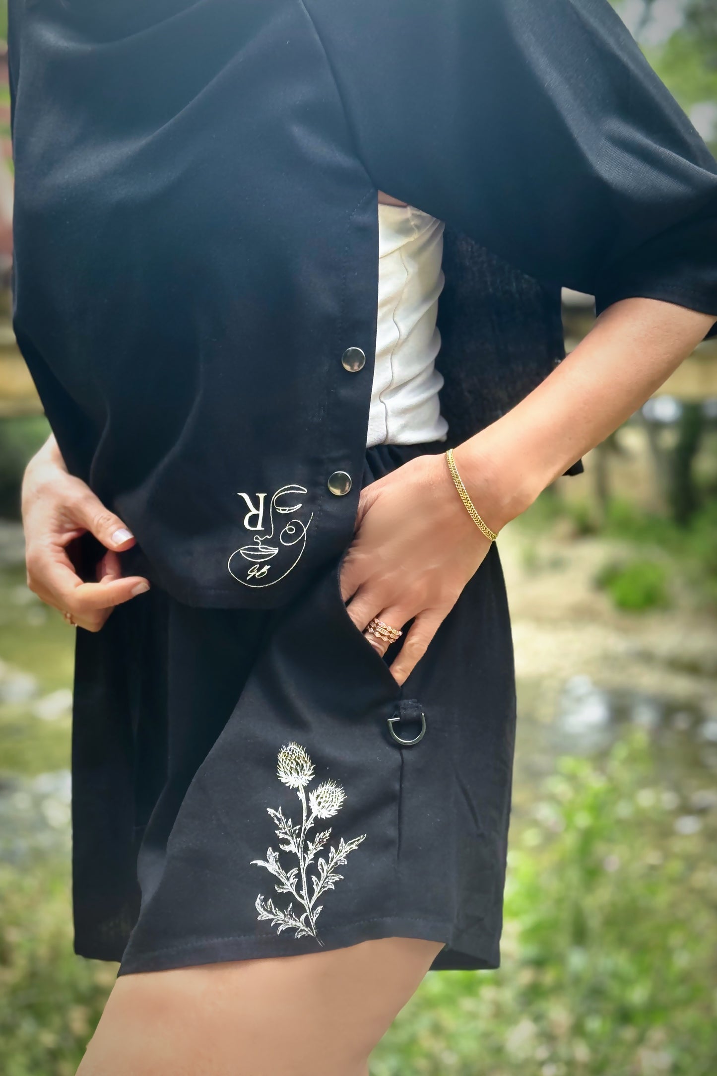Lowlight Crop Hoodie Black