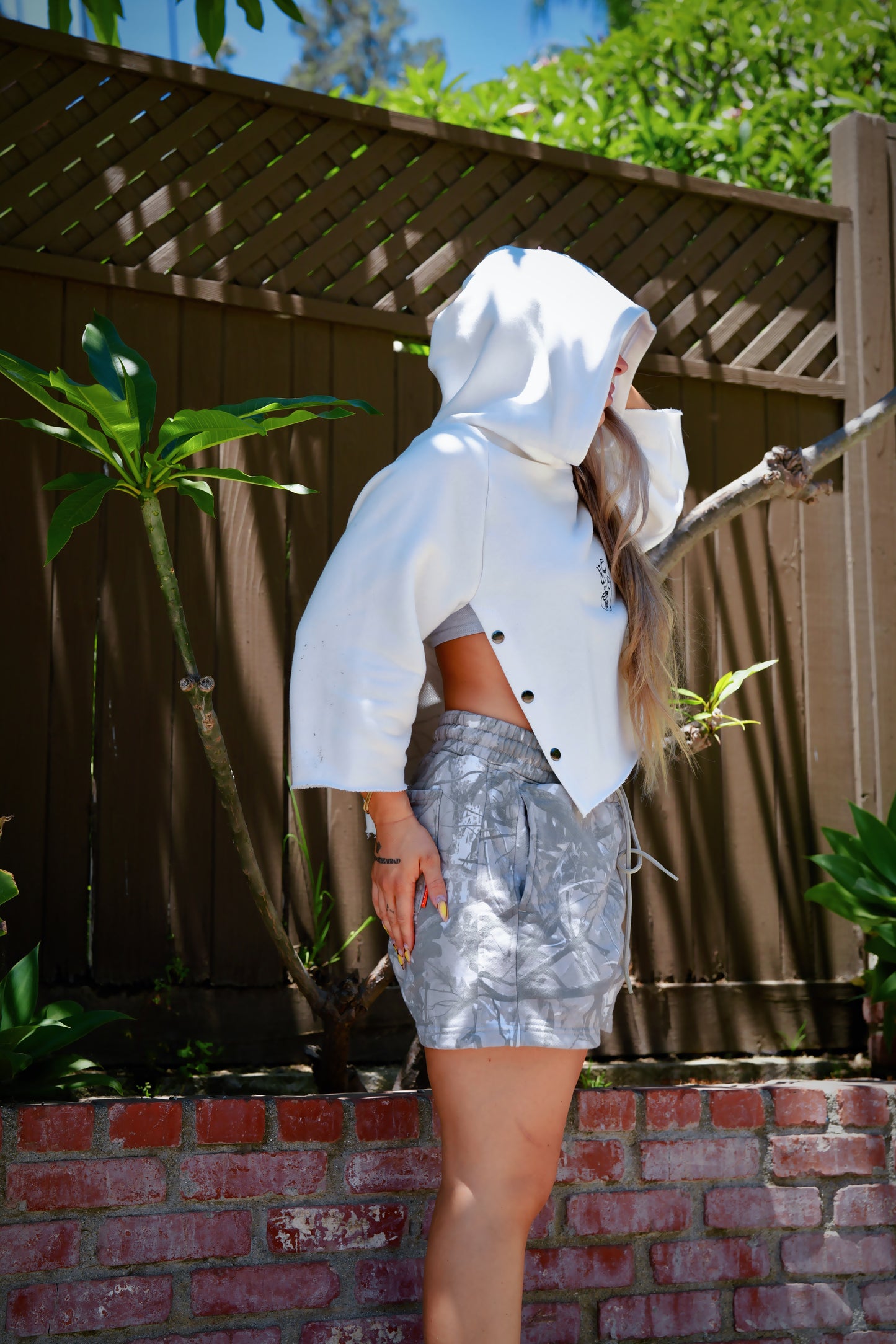 Lowlight Crop Hoodie (French Terry Edition) White