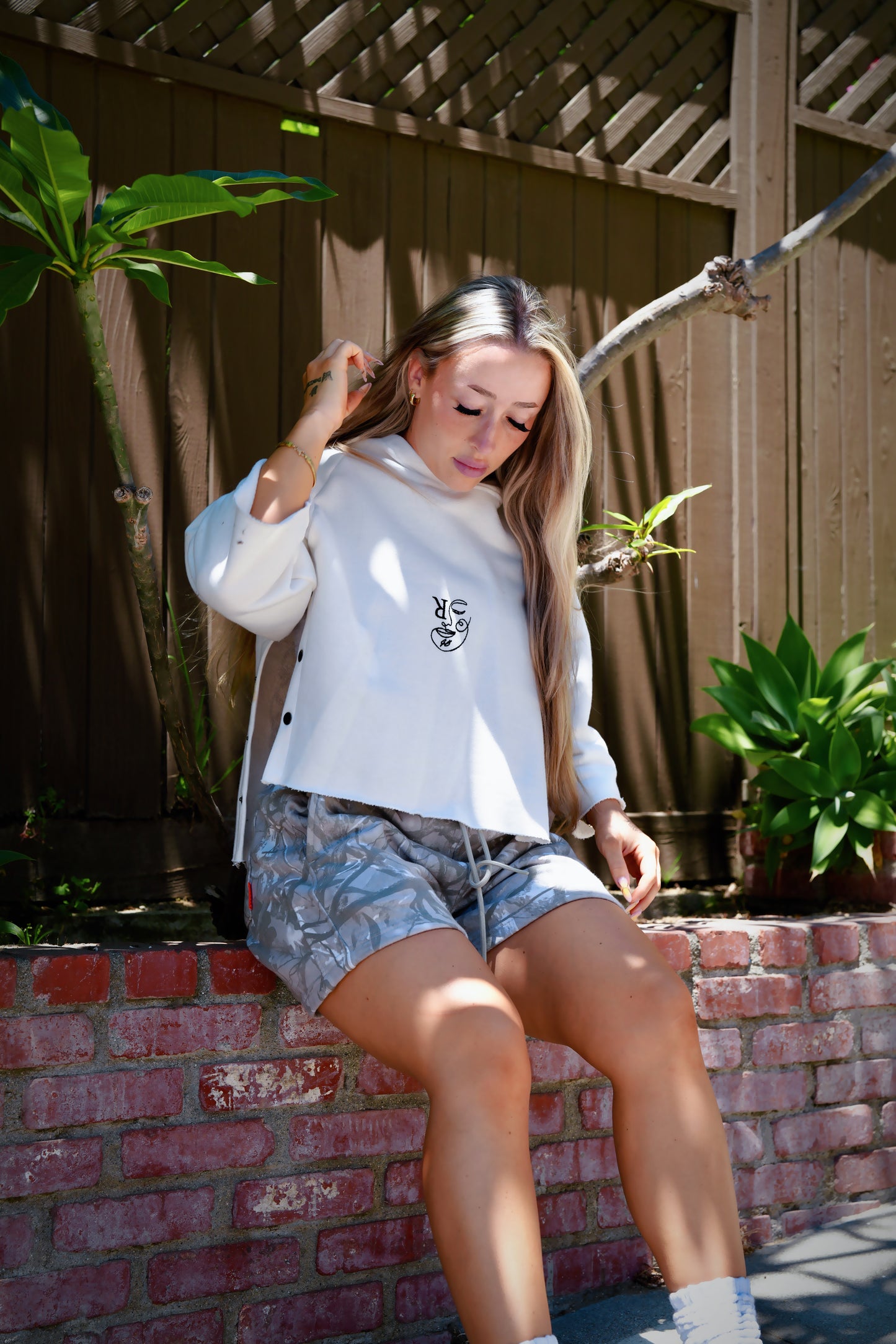 Lowlight Crop Hoodie (French Terry Edition) White
