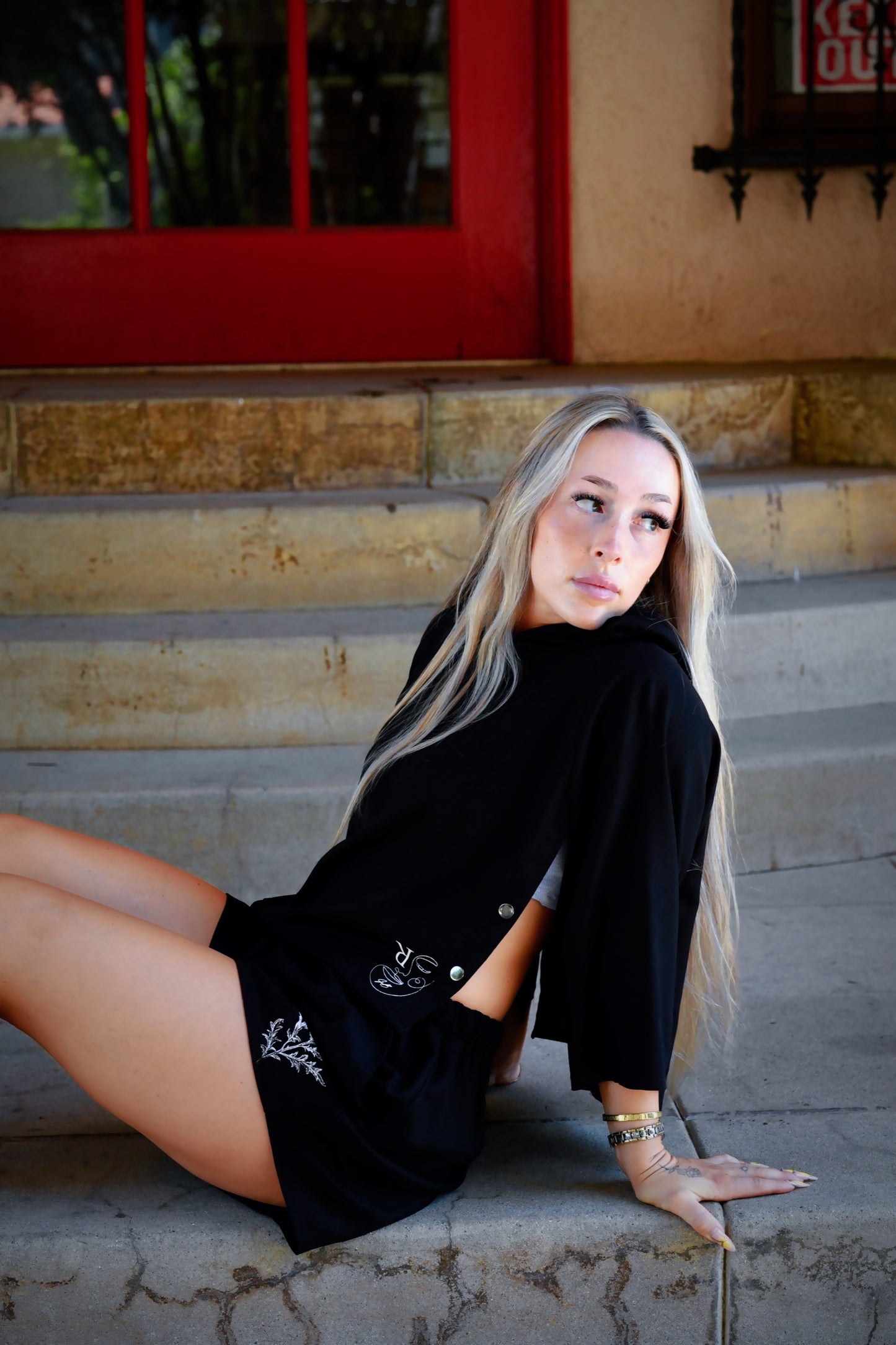 Lowlight Crop Hoodie Black