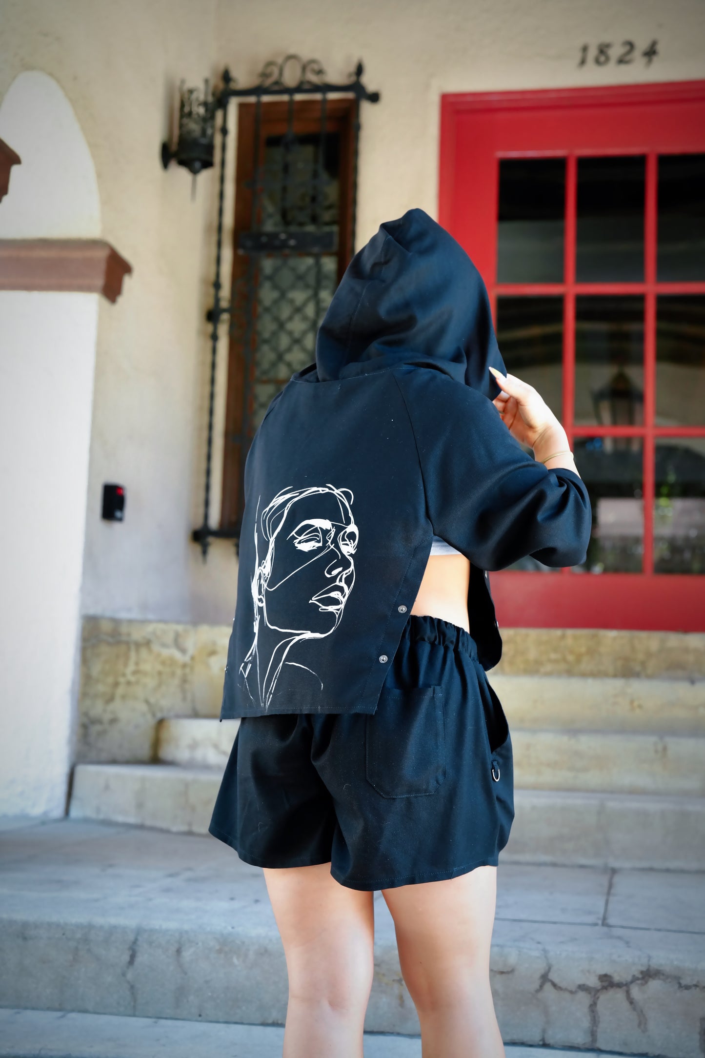 Lowlight Crop Hoodie Black