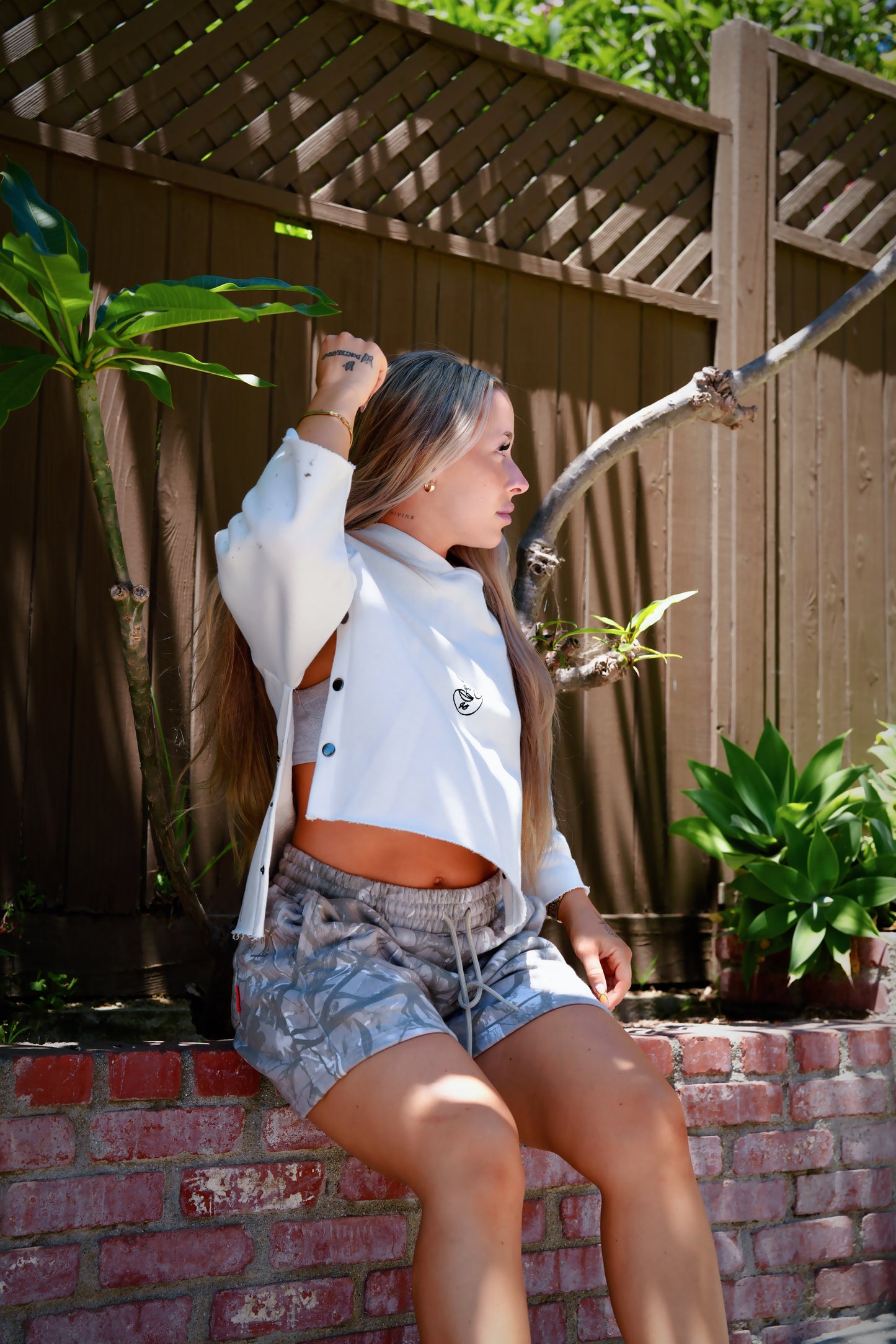 Lowlight Crop Hoodie (French Terry Edition) White