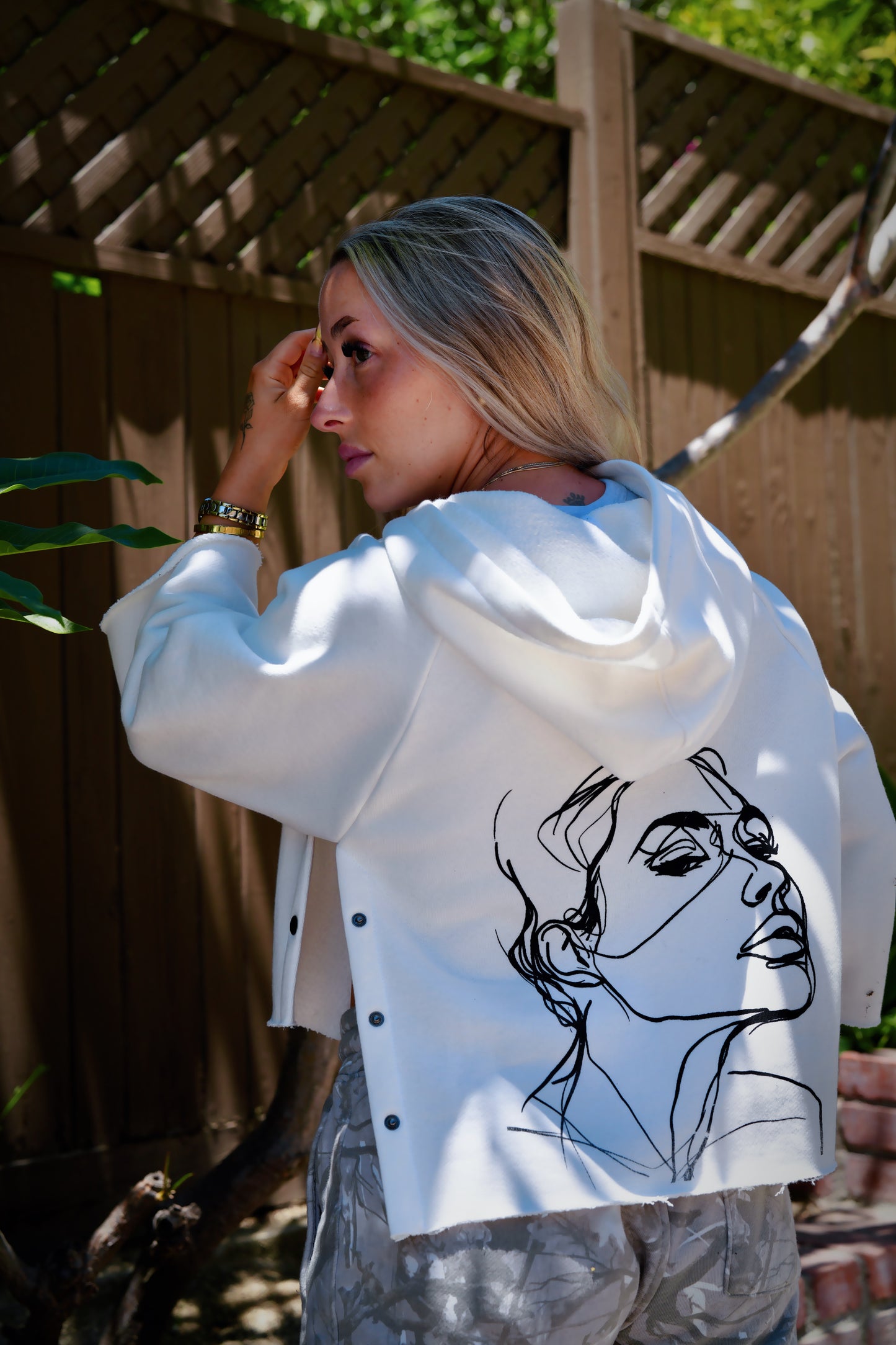 Lowlight Crop Hoodie (French Terry Edition) White