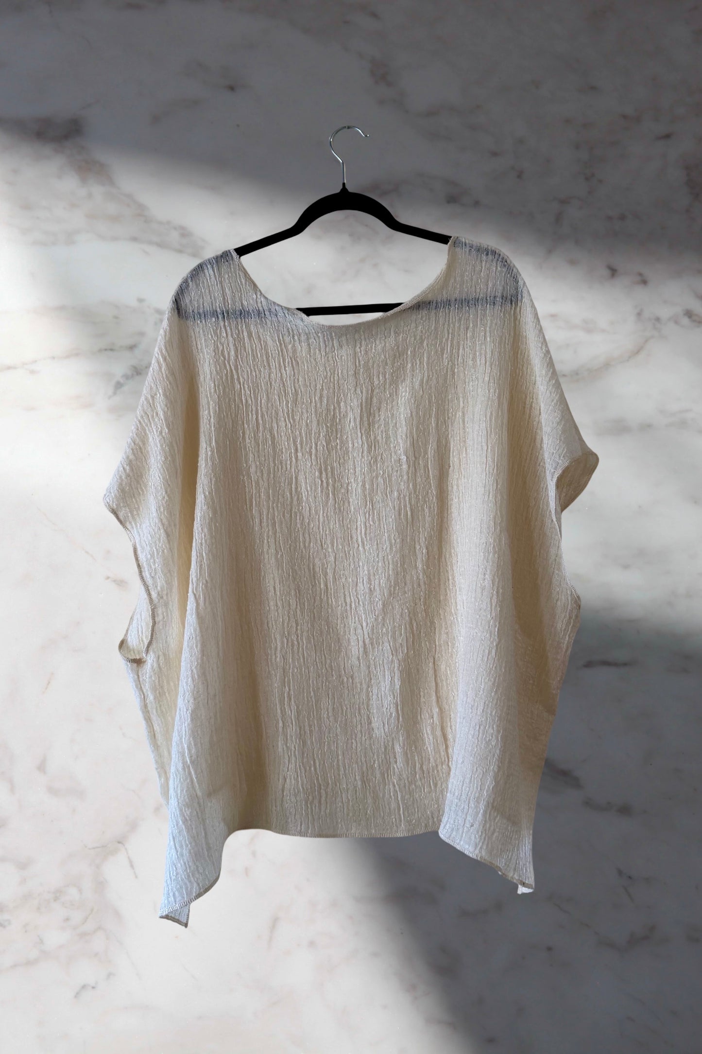 Drop Shoulder Tee Natural Gauze