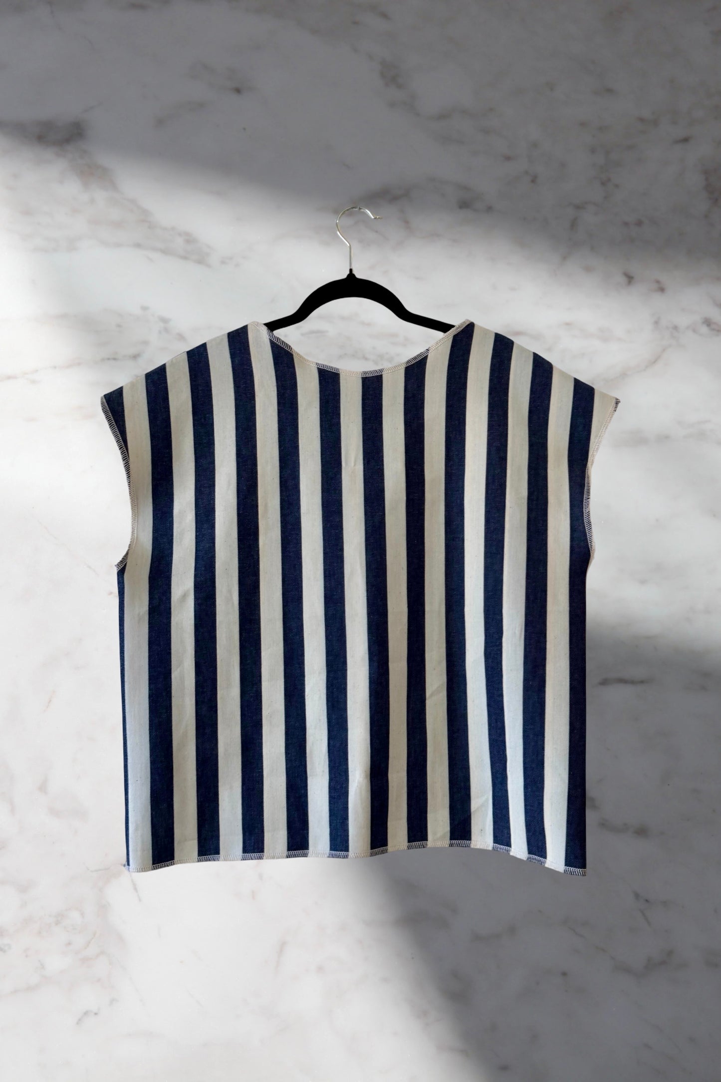 Fitted Drop Shoulder Tee Costal Stripe