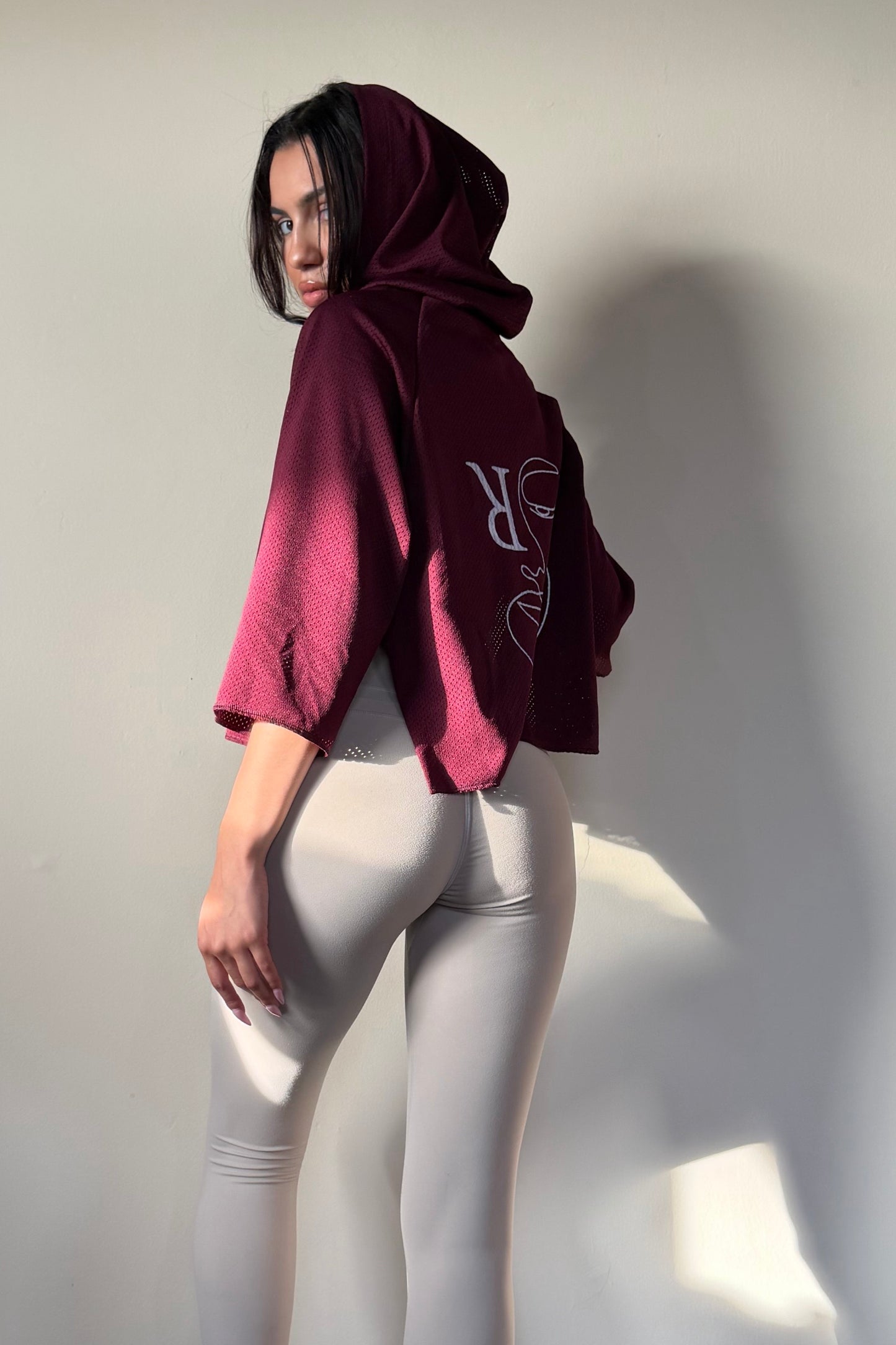 Cropped Open Hoodie