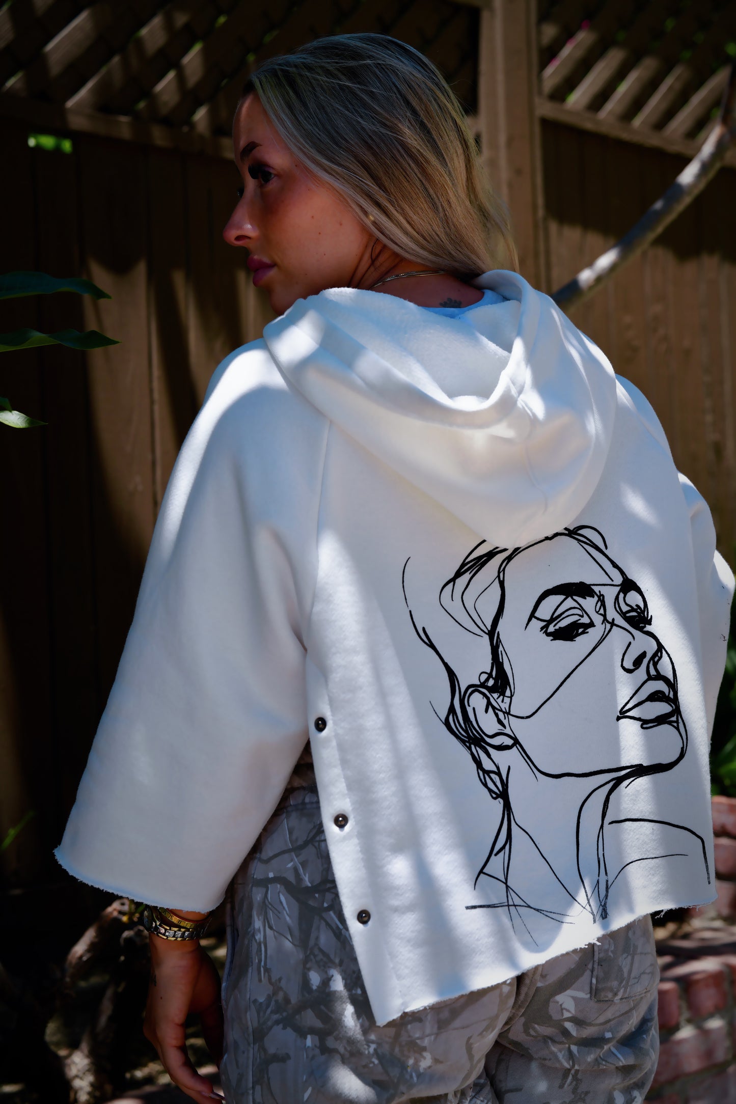 Lowlight Crop Hoodie (French Terry Edition) White