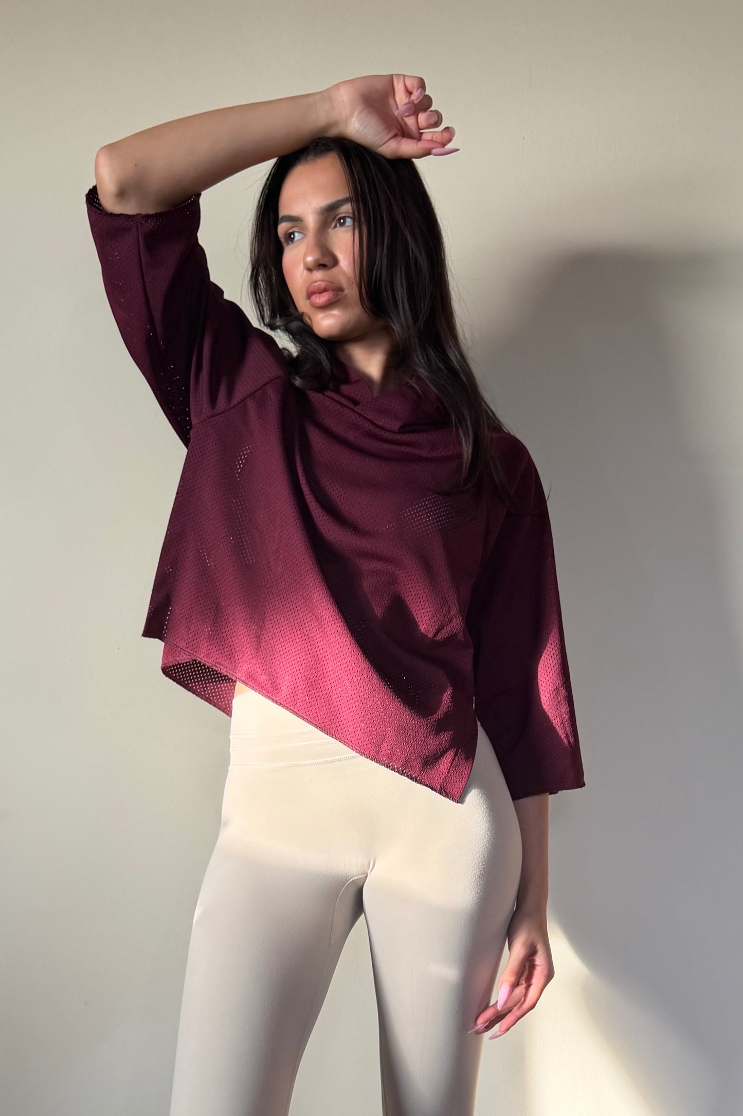 Cropped Open Hoodie