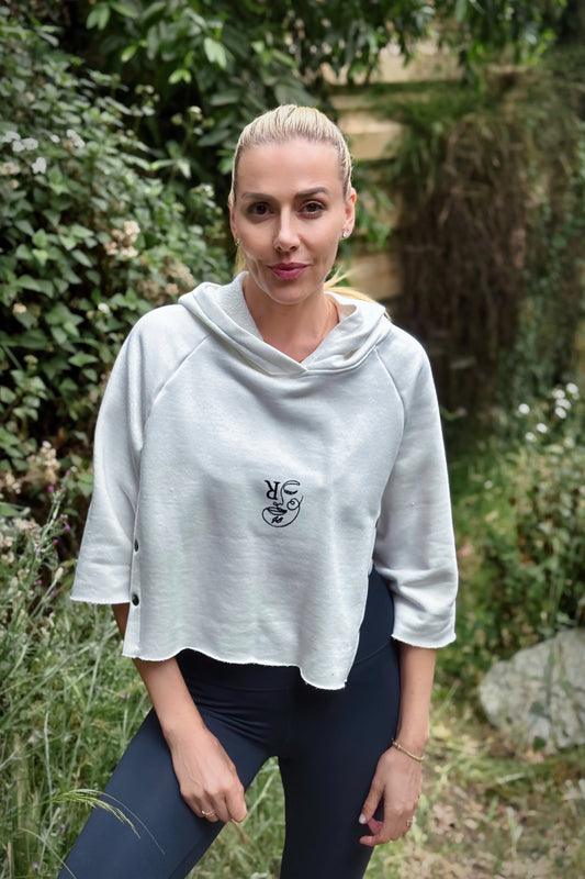 Lowlight Crop Hoodie (French Terry Edition) White