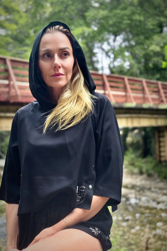 Lowlight Crop Hoodie Black