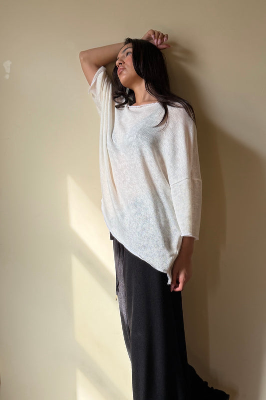 Drop Shoulder Classic Tee Cotton Knit