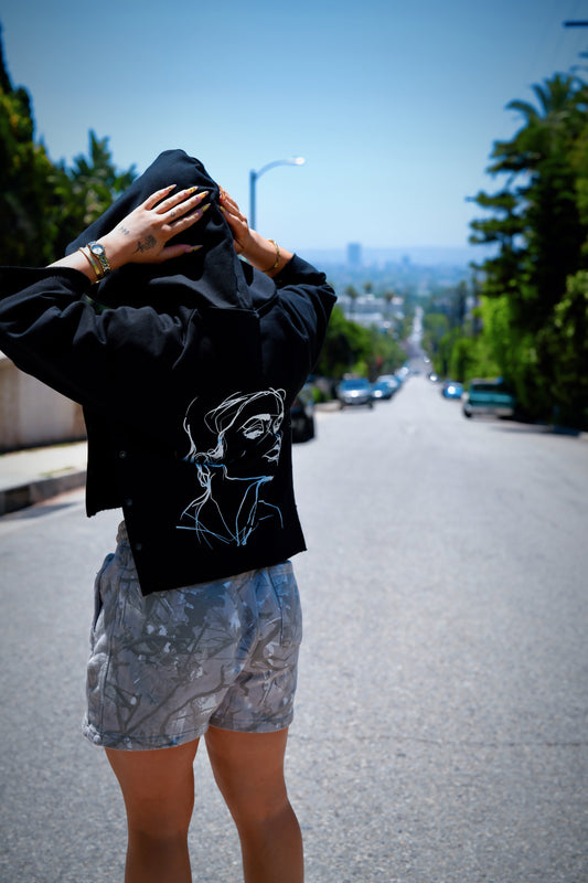 Lowlight Crop Hoodie (French Terry Edition) Black