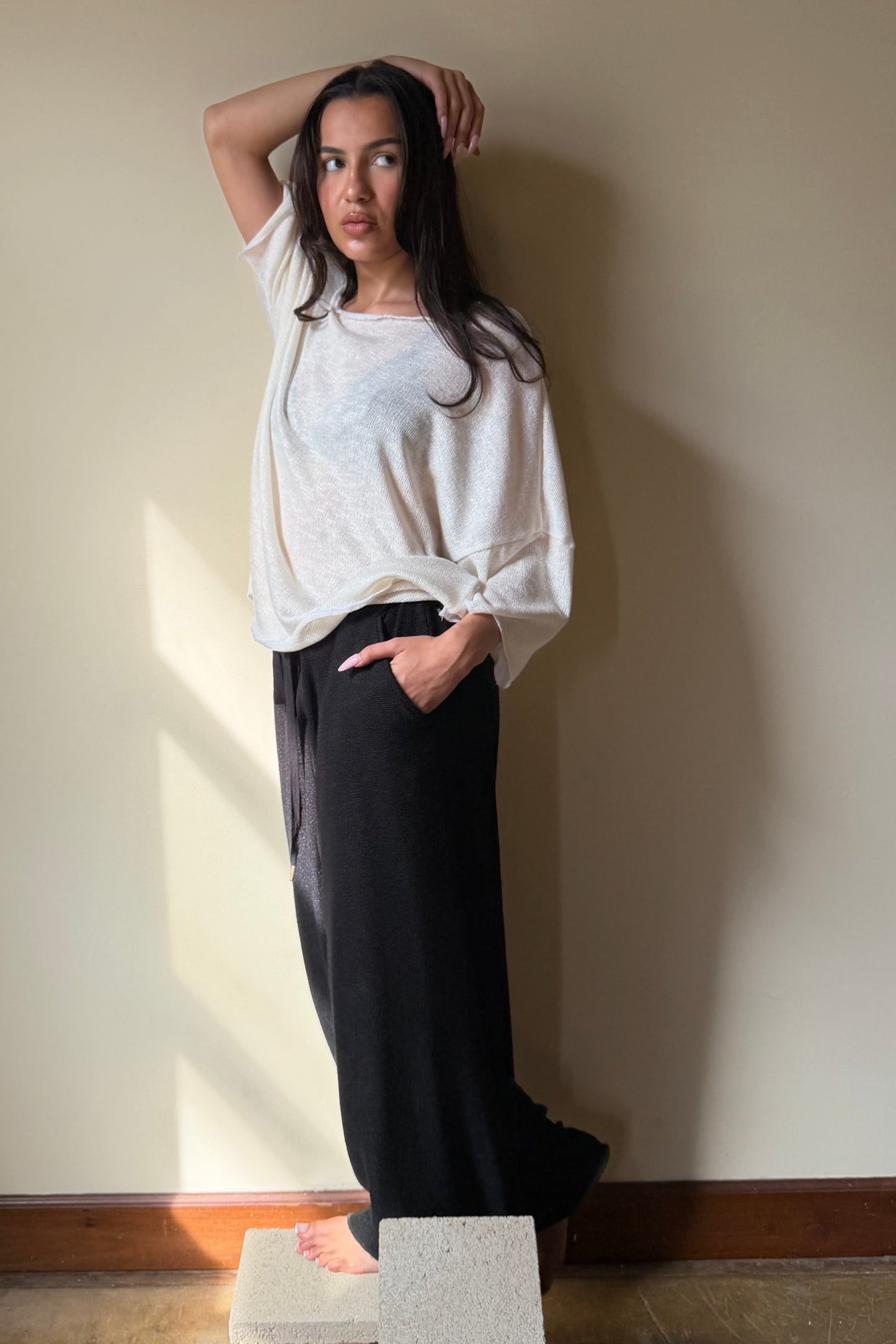 Drop Shoulder Classic Tee Cotton Knit