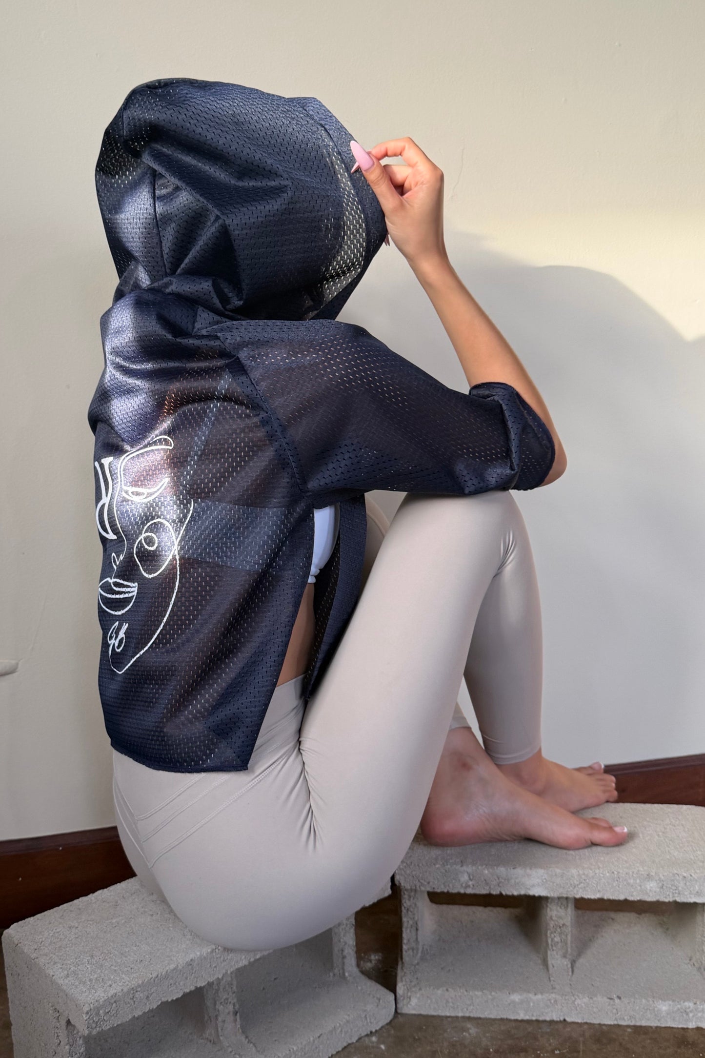 Cropped Open Hoodie
