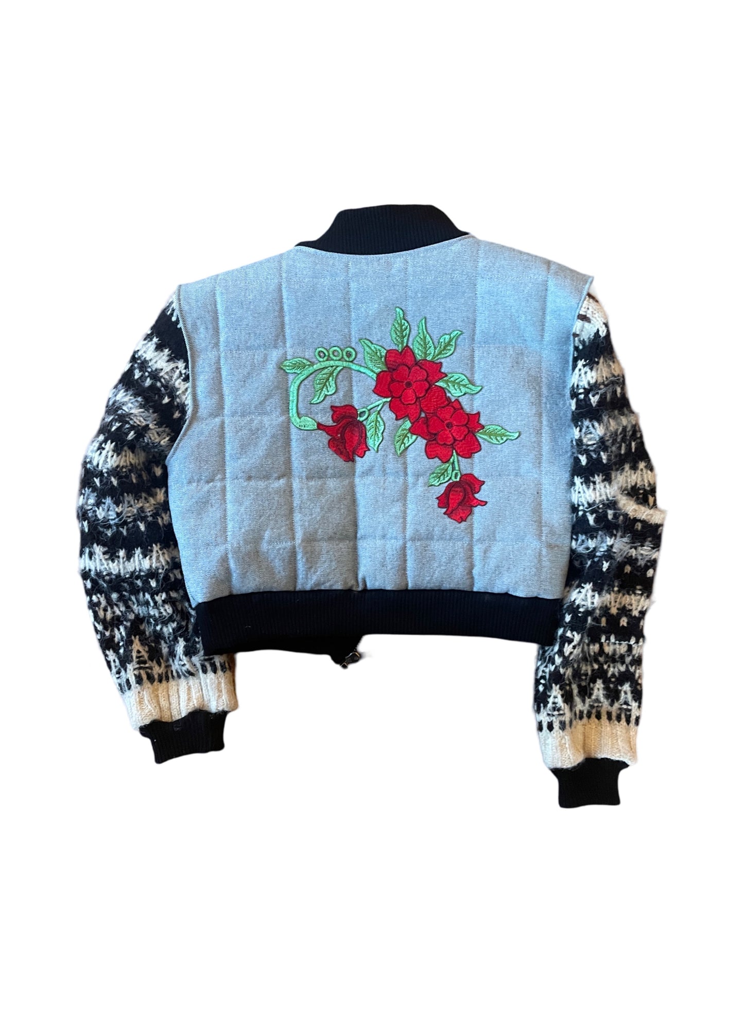 Knitted Essence Denim Puffer