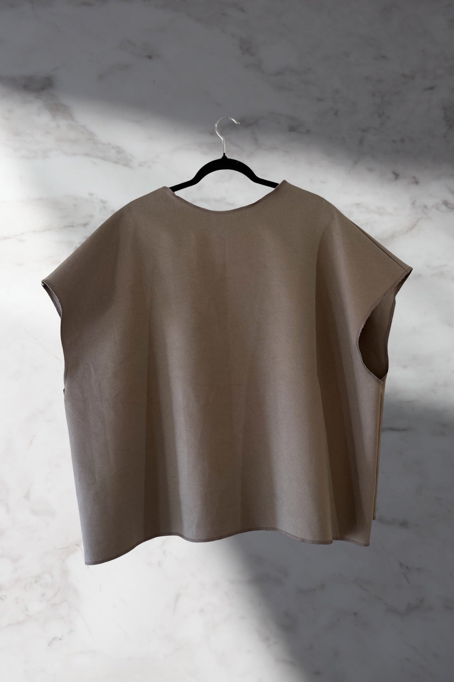 Drop Shoulder Tee Brushed Denim