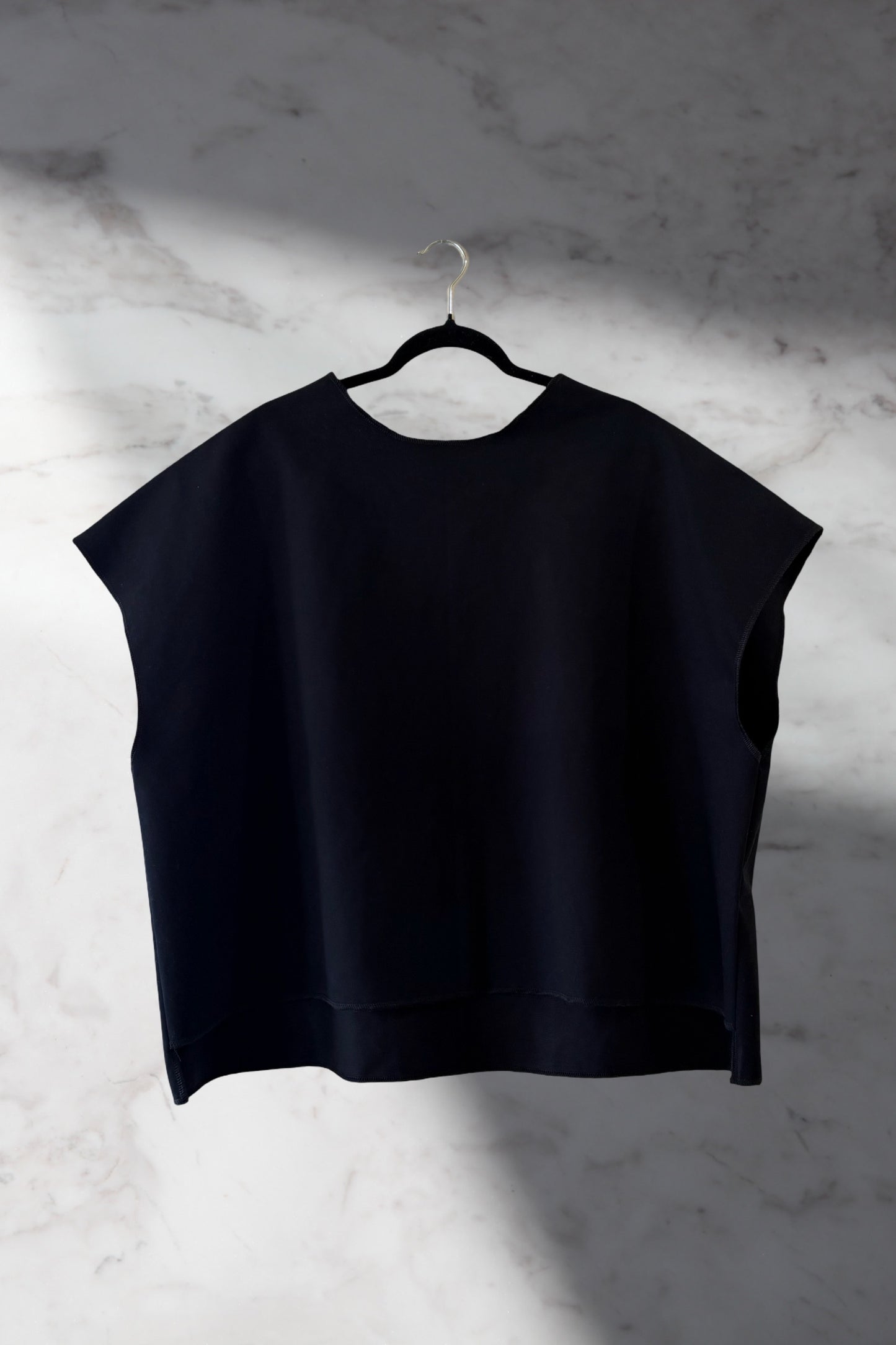 Drop Shoulder Tee Brushed Denim
