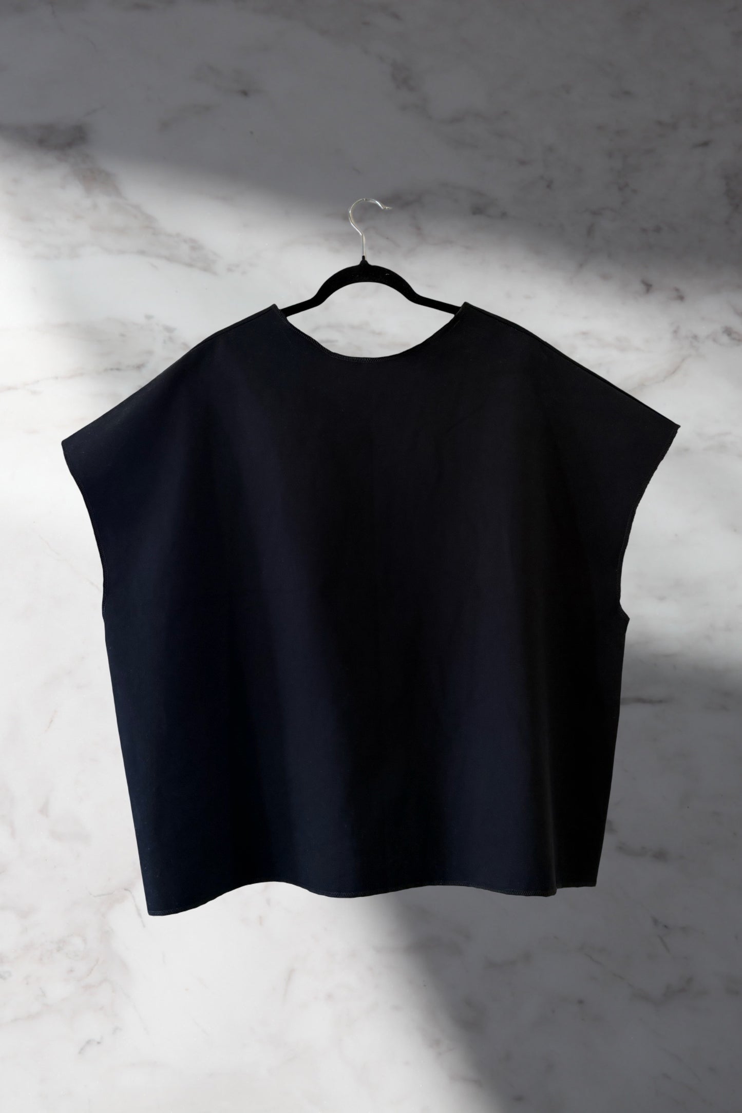 Drop Shoulder Tee Brushed Denim