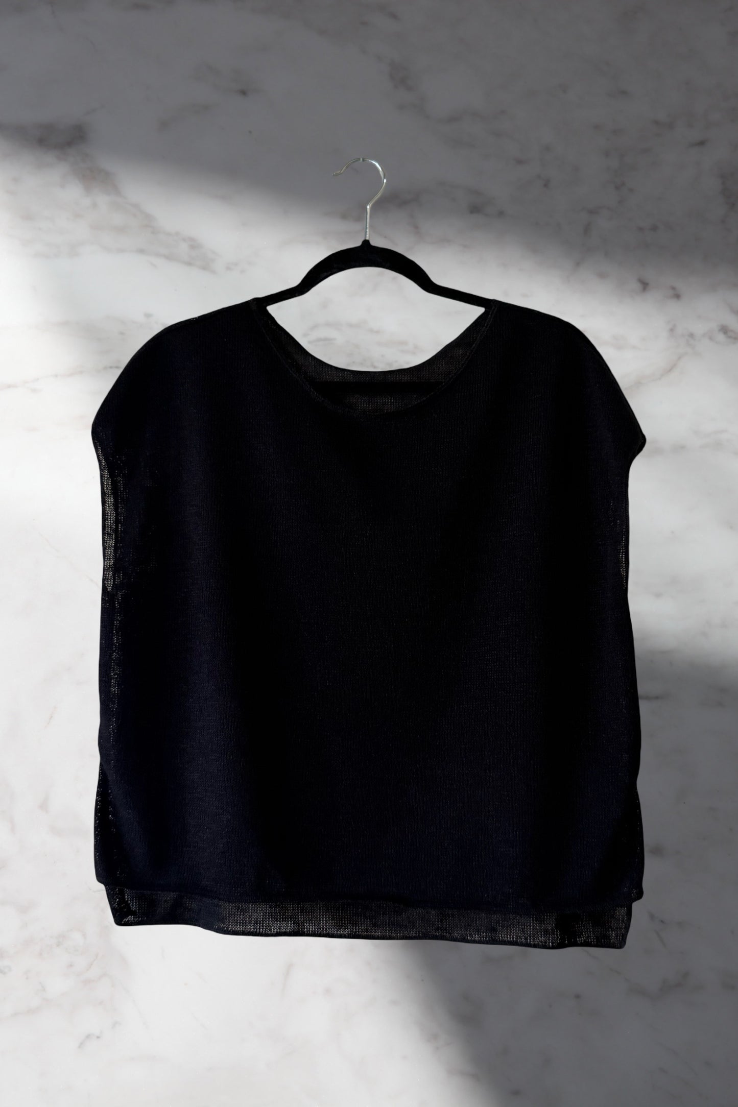 Fitted Drop Shoulder Tee Cotton Knit