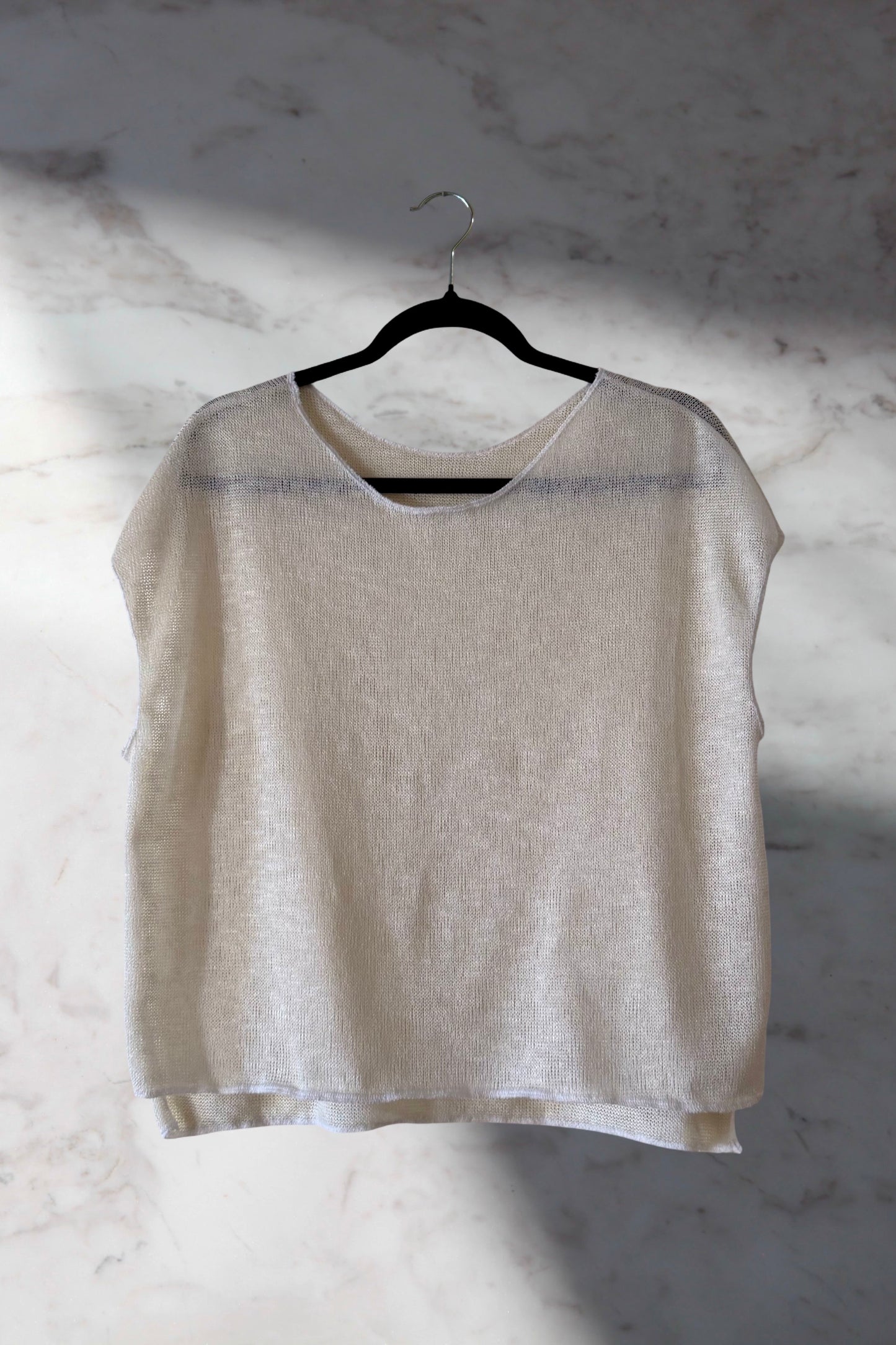 Fitted Drop Shoulder Tee Cotton Knit